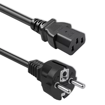 QOLTEC stroomkabel Schuko CEE IEC C13 3x0,75mm² 1,5m zwart