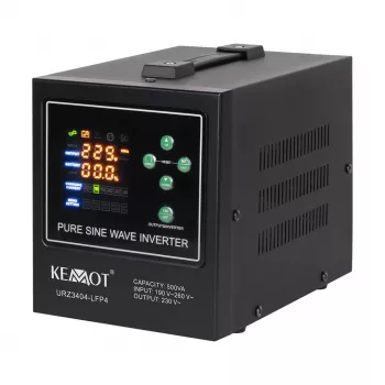 KEMOT PROsinus-500-LFP4 UPS zuivere sinus omvormer met laadfunctie 12V 230V 500VA/300W