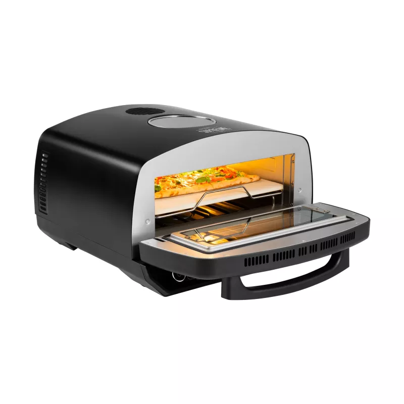 TEESA Pizza Oven SUPREME ELITE 2200 W, 450°C, dubbele verwarming, venster, LED, 33 cm, meerdere bakprogramma's