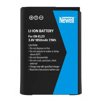 Newell vervangende accu voor Nikon EN-EL23, 1850mAh, 7,0Wh, Li-Ion