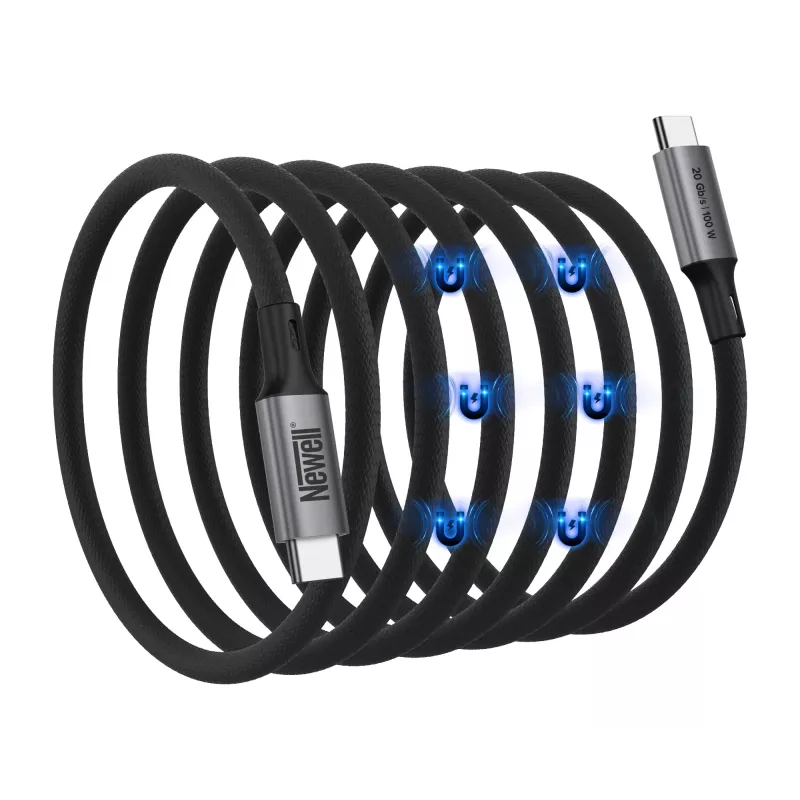Newell magnetische USB-C naar USB-C 3.2 Gen 2-kabel - 1 m, grafiet
