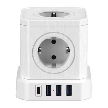 Newell GaN Power Cube 9w1 wit stekkerdoos met USB-oplader