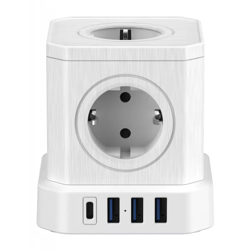 Newell GaN Power Cube 9w1 wit stekkerdoos met USB-oplader