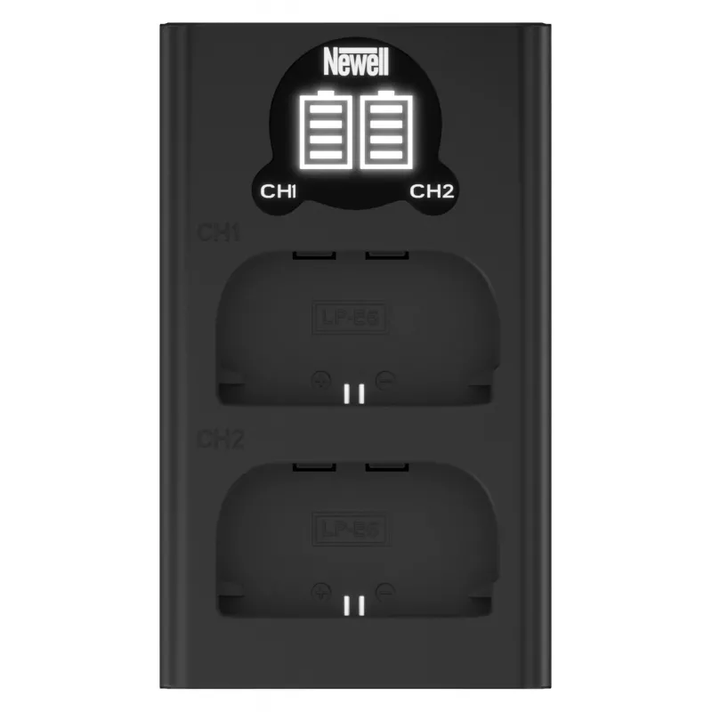 Newell Dual-Channel USB-C-oplader DL-USB-C voor Canon LP-E6-accu's