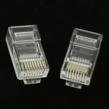 Gembird LC-8P8C-001/50 RJ45 Cat5e stekker 8P8C 30µ goudlaag 50-pack transparant