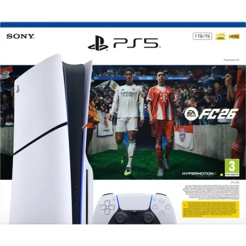 Sony PlayStation 5 Slim Disc Edition 1TB + EA Sports FC 26 Bundel - Wit/Zwart (CFI-2116A)