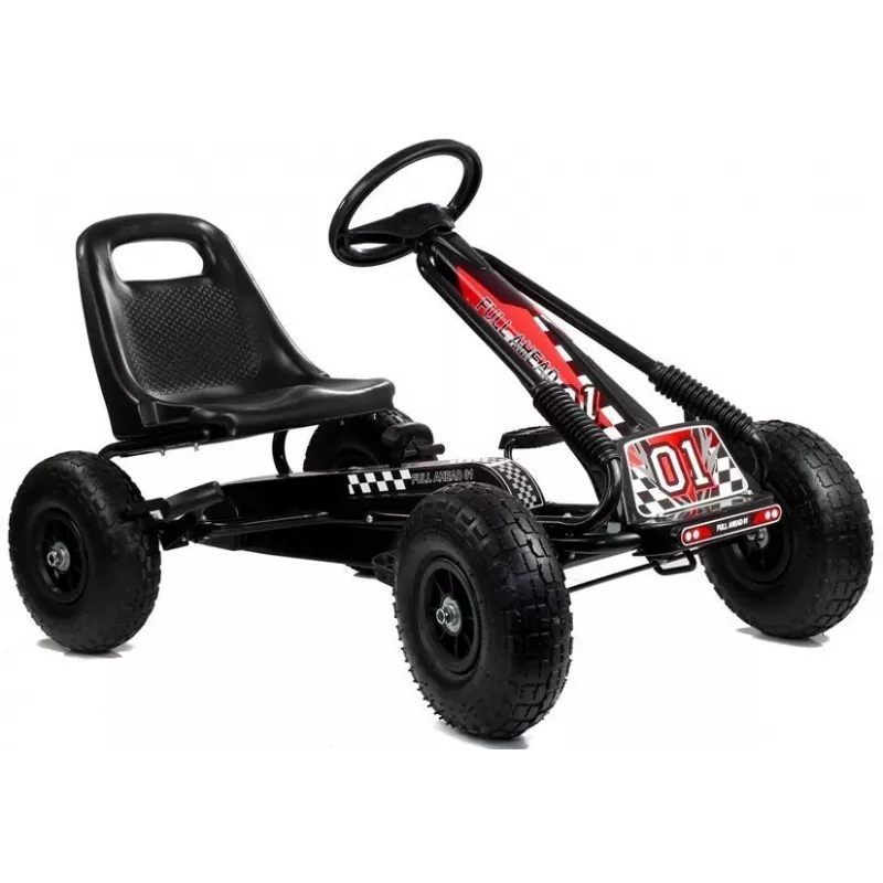 LEAN TOYS LEAN CARS A-15 go-kart zwart luchtbanden