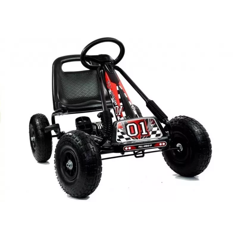 LEAN TOYS LEAN CARS A-15 go-kart zwart luchtbanden