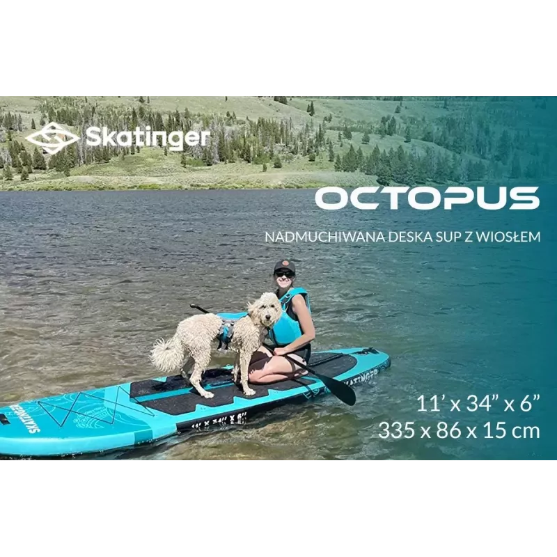 SKT Octopus opblaasbaar SUP-board allround 335x86x15 cm
