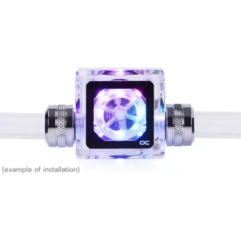 Alphacool Eisfluegel Aurora HighFlow doorstromingsindicator met tachometersignaal (transparant)