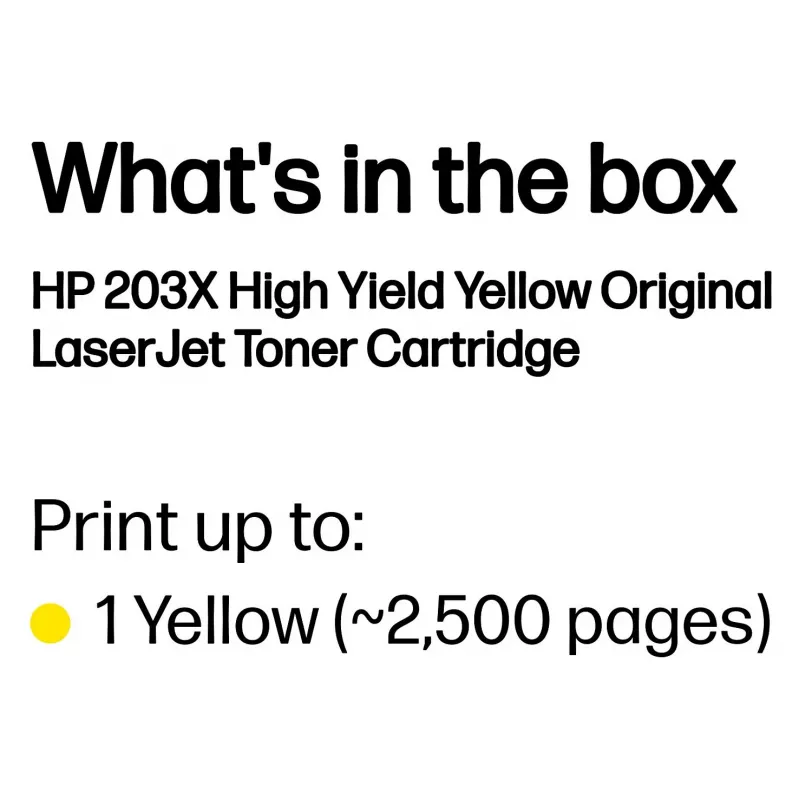 HP 203X high-yield geel tonerpatroon (CF542X) | originele HP LaserJet toner