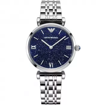 ARMANI Woman AR11091 quartz polshorloge 32mm zilver RVS mesh