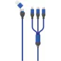 2GO 797360 USB-kabel 1,2 m USB-A/USB-C/USB-C/Micro-USB-B/Lightning zwart - blauw