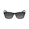 Lacoste Unisex rechthoekige zonnebril L683SP zwart/grijs 55mm L683SP5516001
