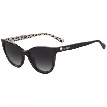 MOSCHINO LOVE dames zonnebril MOL072-S - rechthoekig acetaat montuur, UV400-bescherming, 54/18/140 mm