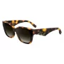 KARL LAGERFELD KL6161S-240 dames zonnebril, oversized vierkante vorm, Havana bruin met bruine verloopglazen, 63/14/140 mm