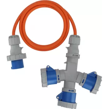 Brennenstuhl 1167670202 verlengkabel CEE 3-voudig verdeler 16A 2m H07RN-F 3G 2,5 mm² IP44