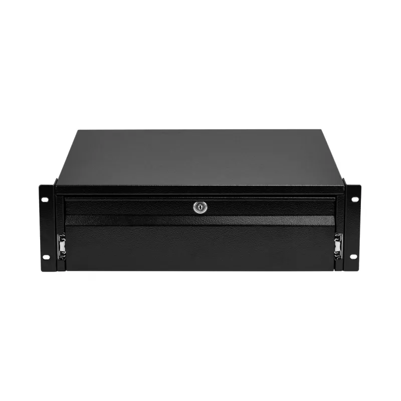 EFB-Elektronik 19 inch 3U toetsenbord-/documentlade, afsluitbaar, RAL 9005 diepzwart