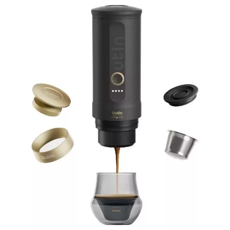 OutIn Nano x Kruve draagbare espressomaker geschenkset zwart/goud