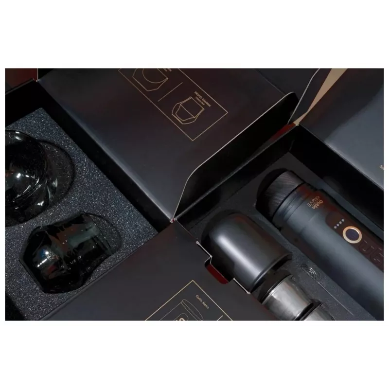 OutIn Nano x Kruve draagbare espressomaker geschenkset zwart/goud