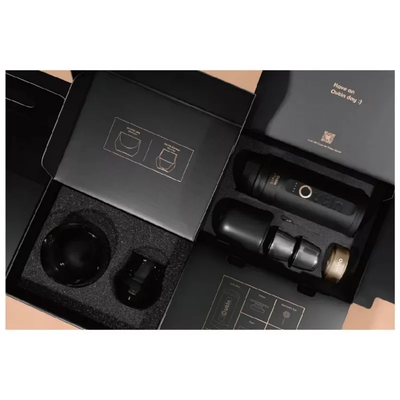 OutIn Nano x Kruve draagbare espressomaker geschenkset zwart/goud