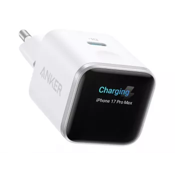 Anker Nano Charger 45W GaN USB-C ActiveShield 5.0 Touch Sensor iPhone Detection SmartDisplay wit
