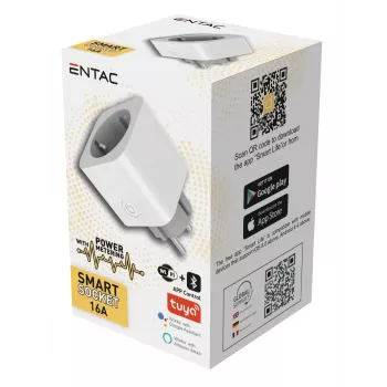 ENTAC WiFi slimme stekker met energiebewaking wit