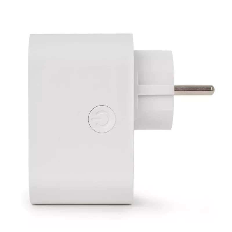 ENTAC slimme WiFi stekker 1x Schuko met 2x USB-A en 1x USB-C, wit