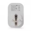 ENTAC slimme WiFi stekker 1x Schuko met 2x USB-A en 1x USB-C, wit