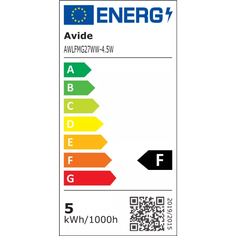Avide LED-lamp White Filament Mini Globe 4,5W E27 warmwit 2700K