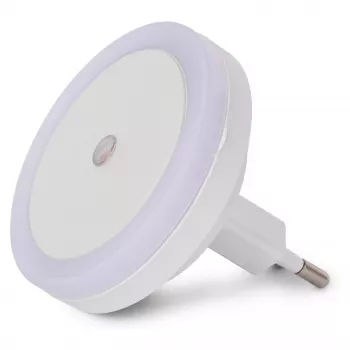 ENTAC nachtlampje 0,5W rond koelwit met schemersensor