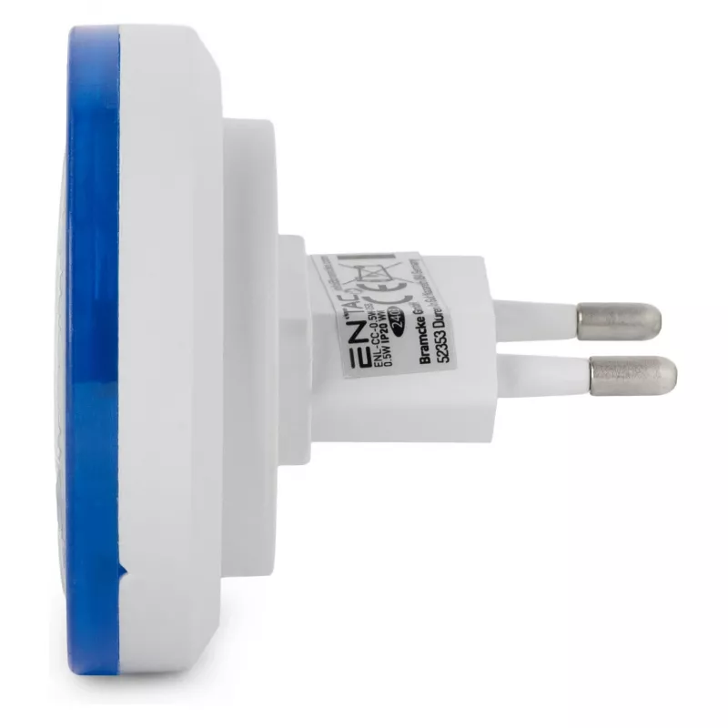 ENTAC nachtlampje 0,5W rond koelwit blauw schemersensor