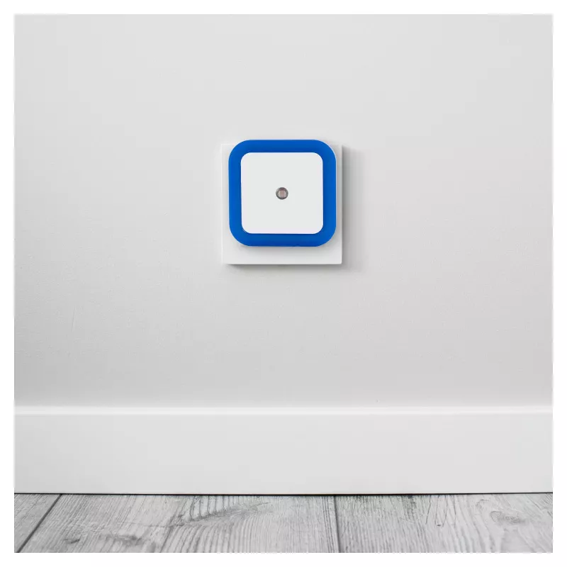 ENTAC nachtlampje 0,5W vierkant blauw schemersensor