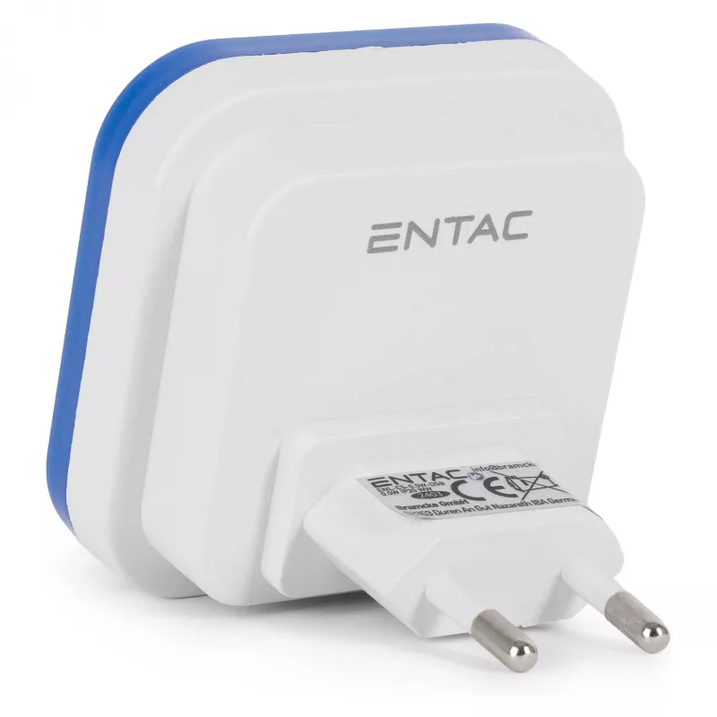 ENTAC nachtlampje 0,5W vierkant blauw schemersensor