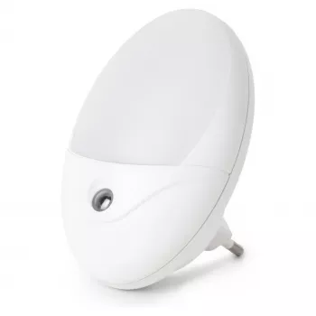 ENTAC LED nachtlampje 0,5W ovaal warmwit met schemersensor