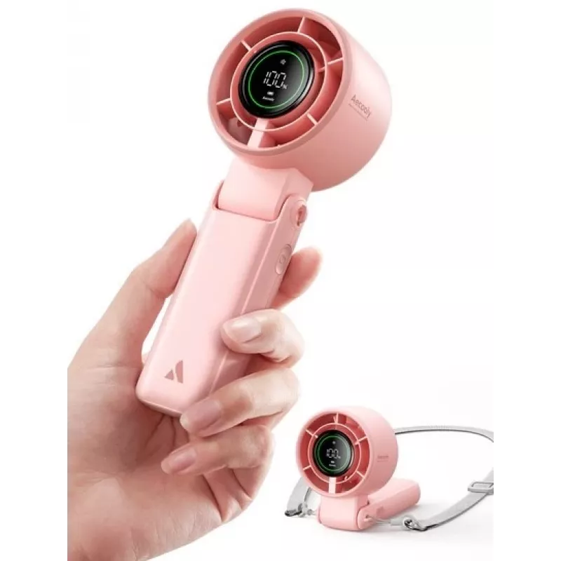 AEL Aecooly Halo 02 draagbare handventilator, roze