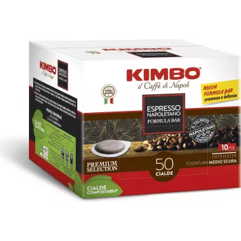 Kimbo NAPOLETANO 44mm ESE pads 50 pods x 7g dark roast gemalen koffie