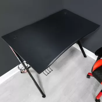 X Rocker Ocelot gaming bureau met muismat - zwart/rood