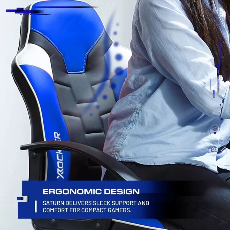 X Rocker Saturn gaming bureaustoel voor kinderen & jongeren - blauw