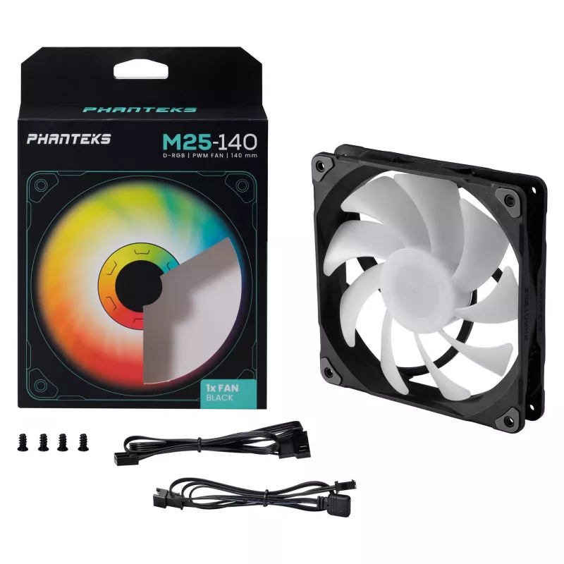 Phanteks M25 140mm D-RGB PWM ventilator zwart