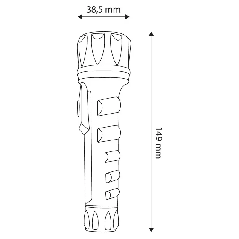 ENTAC EFL-2AA-PL LED-zaklamp 2xAA ABS-kunststof Zwart 30 Lumen
