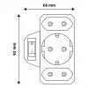 ENTAC Wandcontactdoos-adapter 2x Euro 1x Schuko met schakelaar Wit