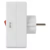 ENTAC Wandcontactdoos-adapter 2x Euro 1x Schuko met schakelaar Wit