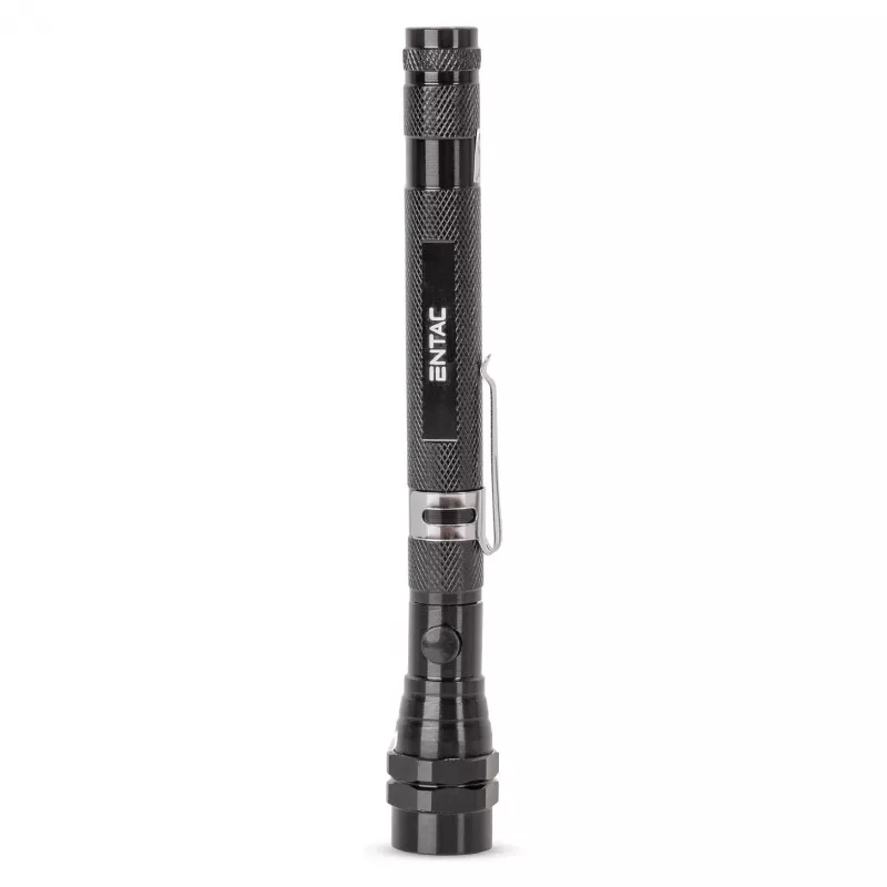 ENTAC EFL-1W-FLEX-ALU 1W LED Zaklamp met telescoophals, Aluminium, Zwart