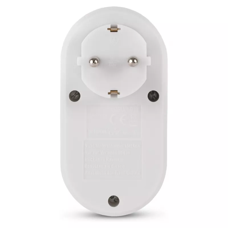 ENTAC Stekkerdoos-adapter met 2x USB-A Wit
