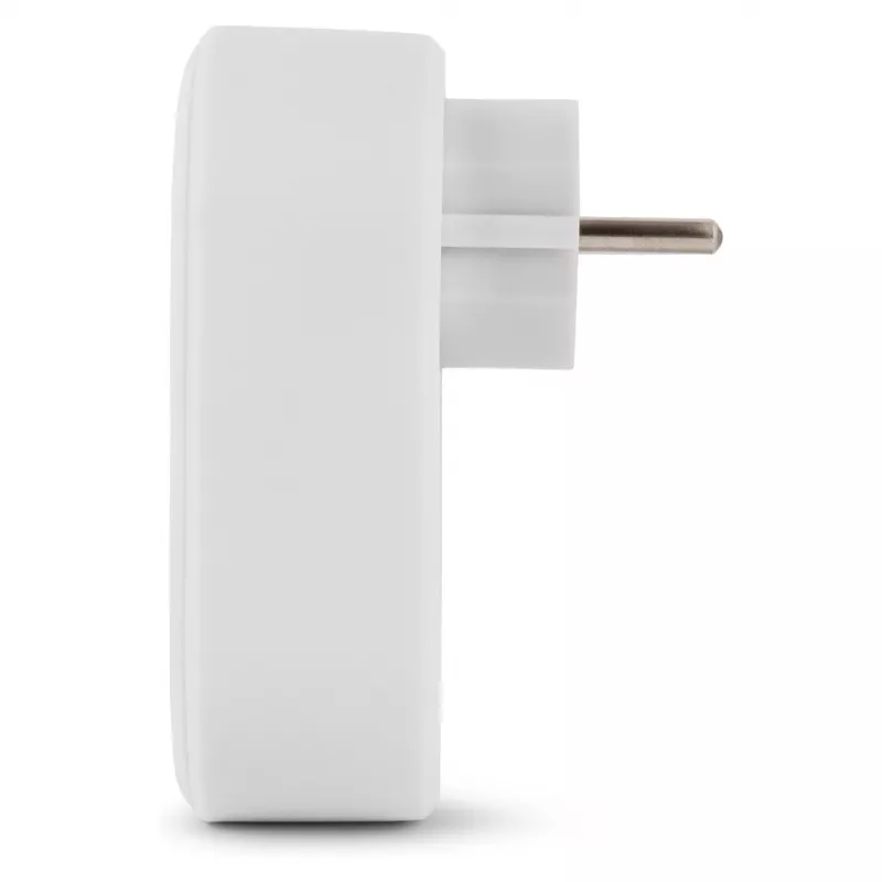 ENTAC Stekkerdoos-adapter met 2x USB-A Wit