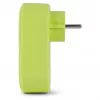 ENTAC Stekkerdoos-adapter met 2x USB-A Lime