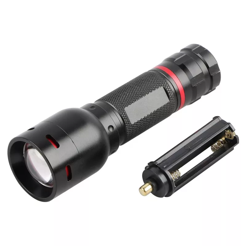 ENTAC EFL-ZOOM-5W-ALU Zoomable LED-zaklamp 350 lumen zwart