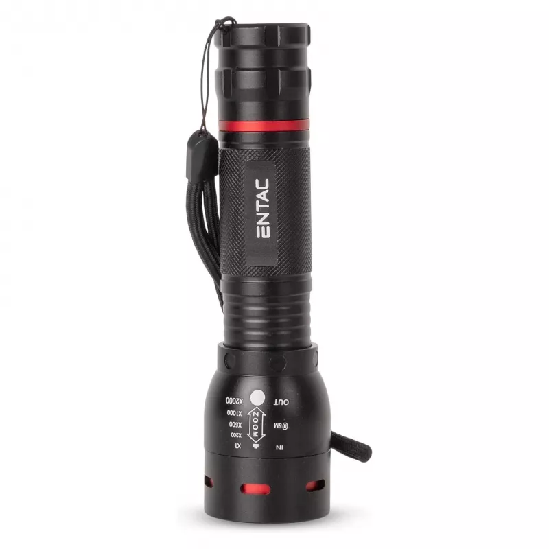 ENTAC EFL-ZOOM-5W-ALU Zoomable LED-zaklamp 350 lumen zwart