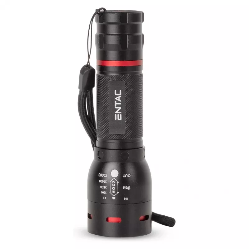 ENTAC EFL-ZOOM-5W-ALU Zoomable LED-zaklamp 350 lumen zwart